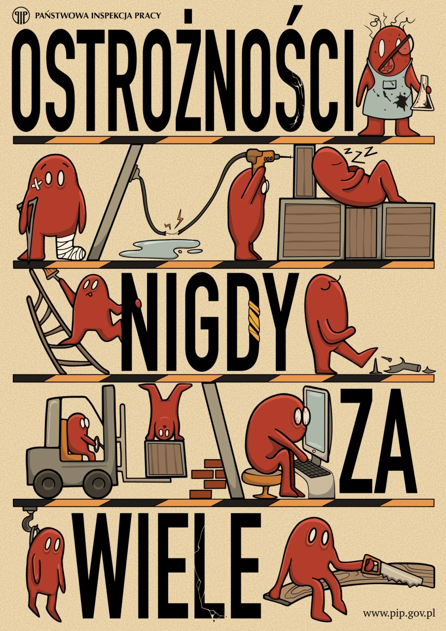 Malwina Zagórska plakat „Ostrożności nigdy za wiele”,