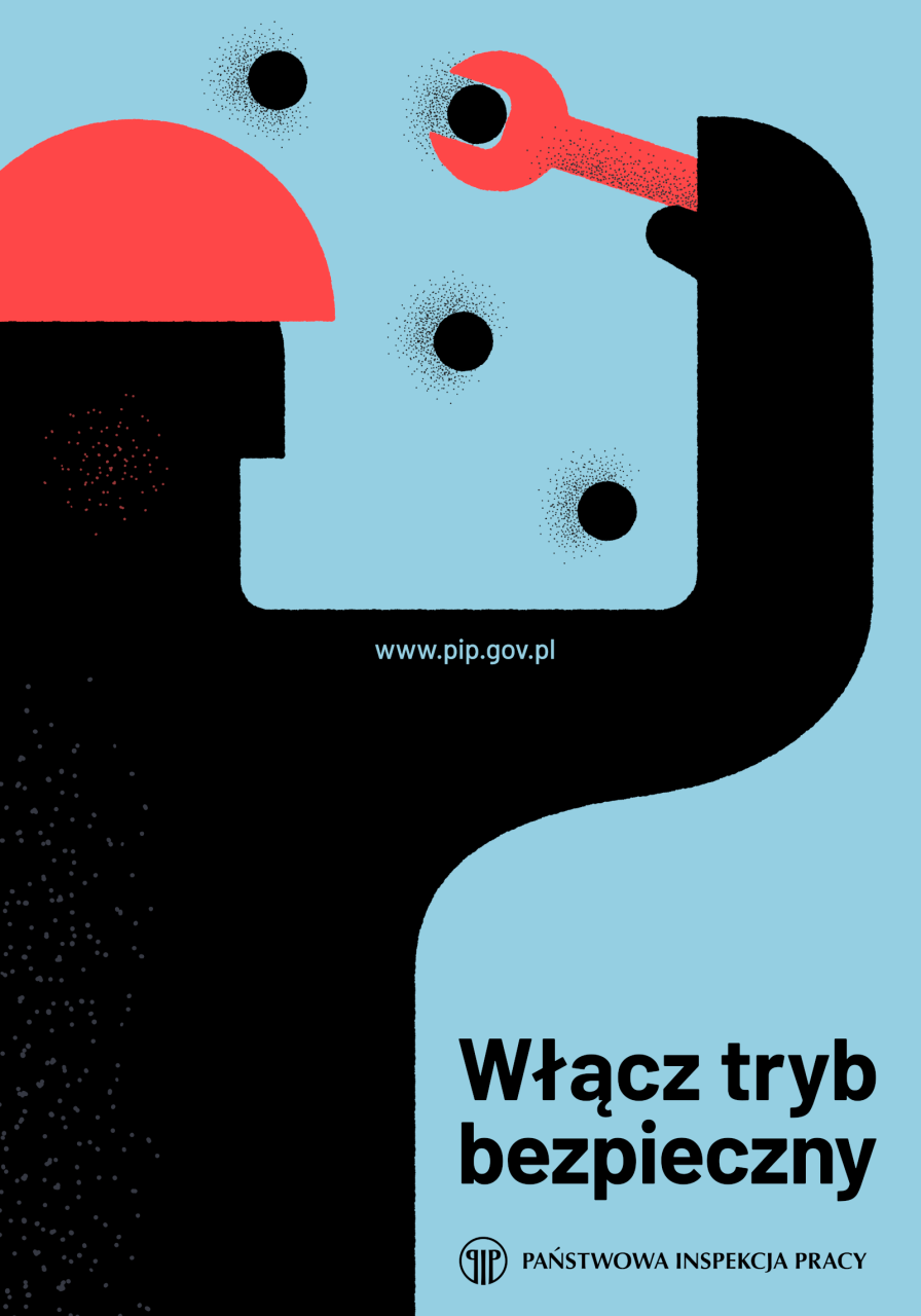 Irena Dobrzycka  plakat „Włącz tryb bezpieczny”,