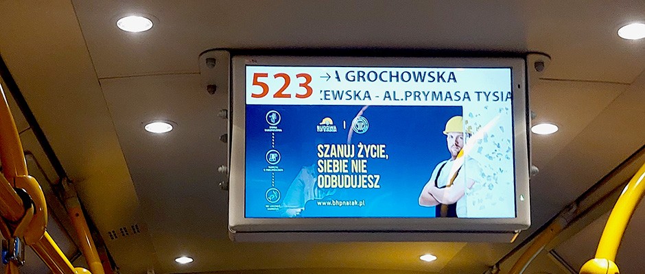 Spot PIP w autobusach miejskich w Warszawie